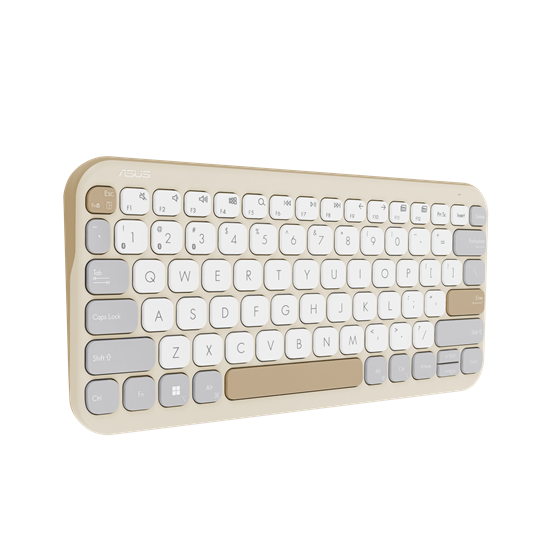 ASUS Marshmallow KW100 vezeték nélküli billentyűzet - HU layout - Oat Milk - Image 3