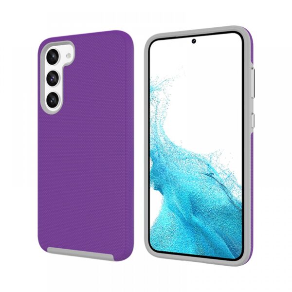 Samsung S23 TPU+PC ütésálló tok,Lila - Image 2