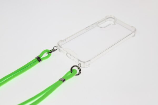 iPhone 15 Plus TPU+PC Átlát.tok,Neon Zöld zsinórral - Image 2