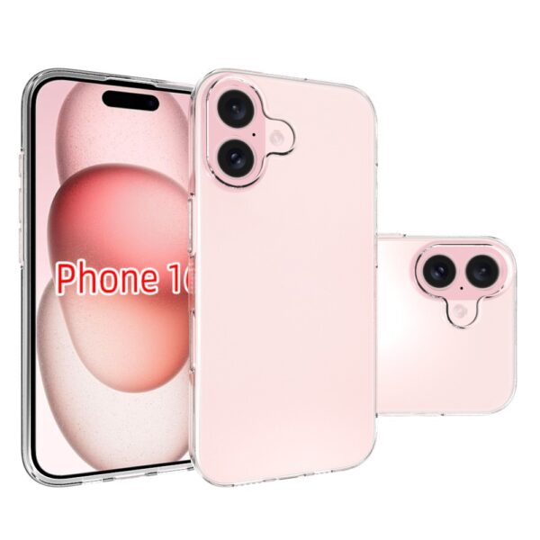 iPhone 16 vékony TPU szilikon hátlap,Átlátszó - Image 2