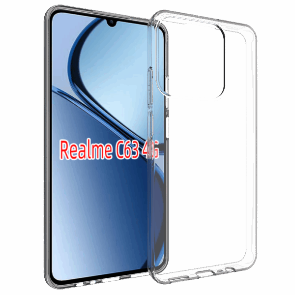 Realme Note 60 szilikon hátlap, Átlátszó