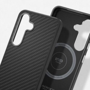 Samsung S25 Aramid ütésálló tok, Fekete-ezüst