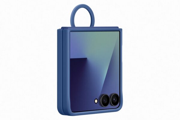 Samsung Flip 7 Szilikon tok gyűrűvel, kék - Image 2