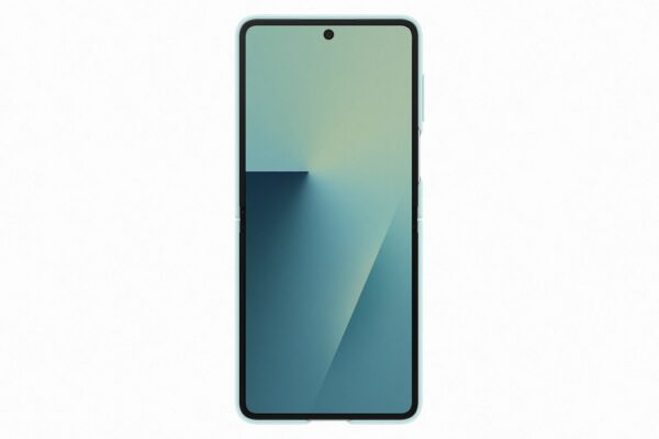 Samsung Flip 7 Szilikon tok gyűrűvel, világos kék - Image 3