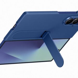 Samsung Fold 7 Álló tok szíjjal, kék