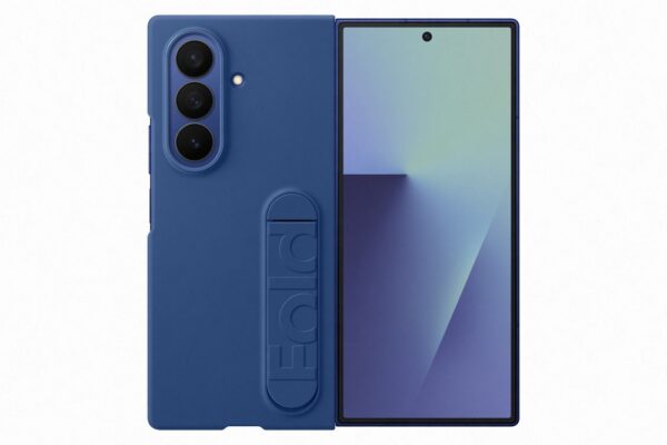 Samsung Fold 7 Álló tok szíjjal, kék - Image 2