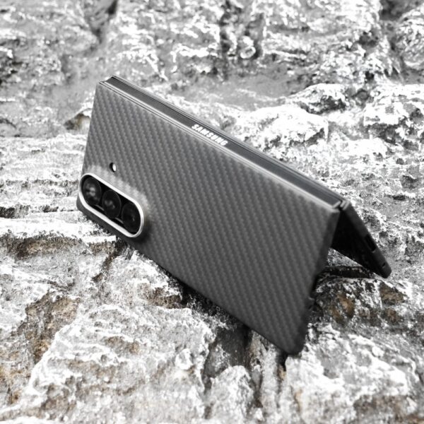 Mágneses aramid karbon tok, Samsung Z Fold 7, Fekete