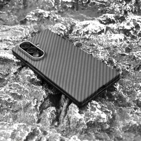 Mágneses aramid karbon tok, Samsung Z Fold 7, Fekete - Image 2