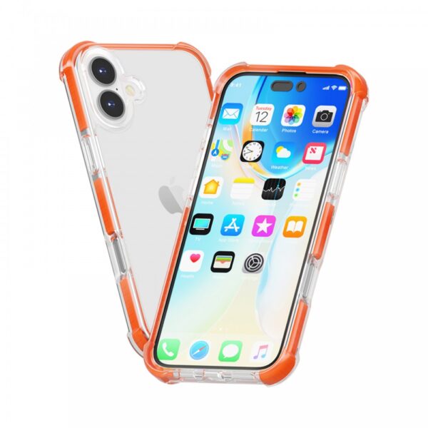 iPhone 17 ütésálló szilikon hátlap, Narancs - Image 2