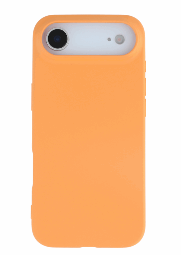 Premium szilikon tok, iPhone 17, Narancs