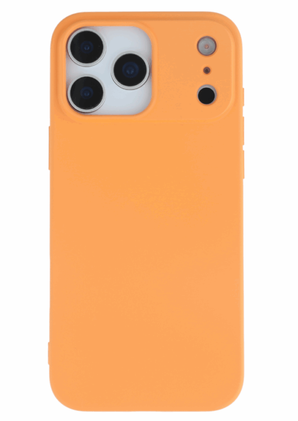 Premium szilikon tok, iPhone 17 Pro, Narancs