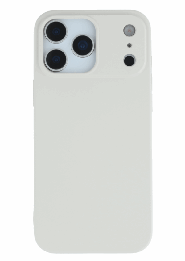 Premium szilikon tok, iPhone 17 Pro Max, Tört Fehér