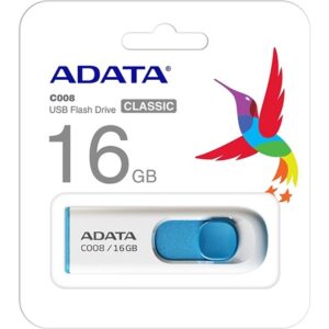 ADATA 16GB C008 USB-A 2.0 pendrive BOX fehér-kék