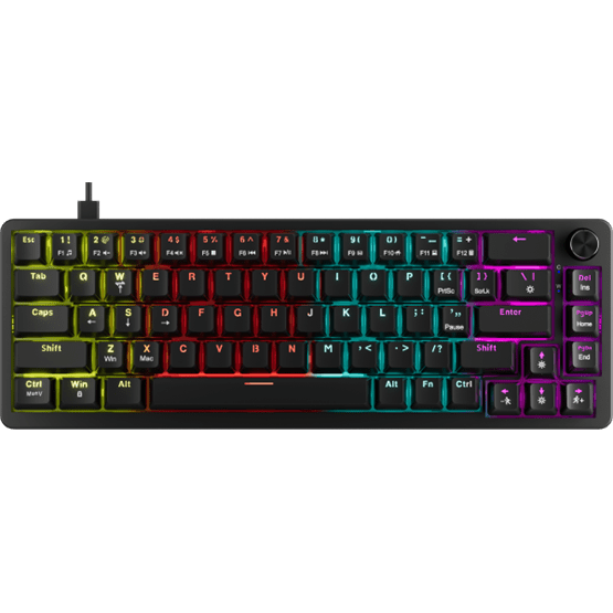 MARVO Arma 67 vezetékes gaming billentyűzet - Fekete - US /TNT Peach linear/