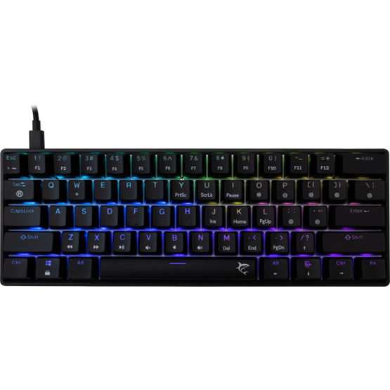 White Shark GK-004123B/BL-HU SHINOBI-2 vezetékes mechanikus gamer billentyűzet - fekete - HU /kék/