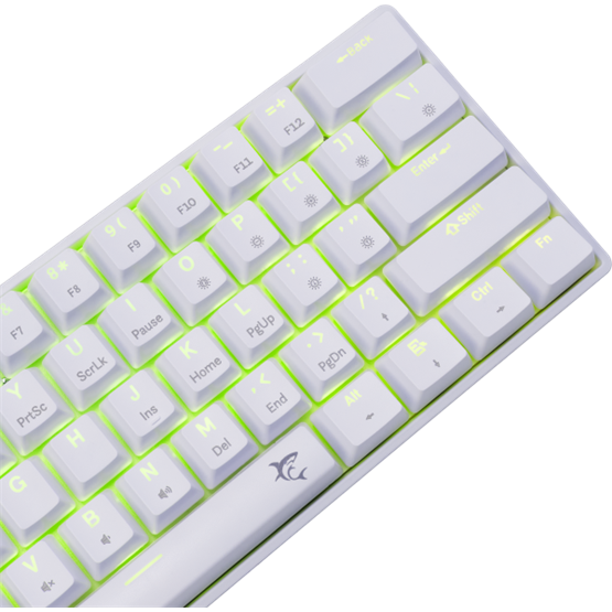 White Shark GK-004223W/BL-HU SHINOBI-2 vezetékes mechanikus gamer billentyűzet - fehér - HU /kék/ - Image 2