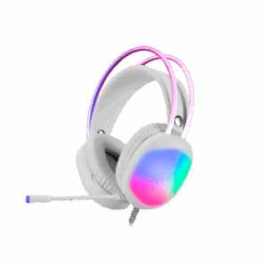 MARVO Lumi 40 vezetékes fejhallgató - fehér - RGB világítás