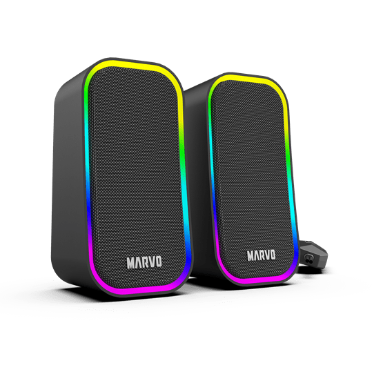 MARVO Havoc 20 vezetékes hangszóró - fekete - RGB viágítás