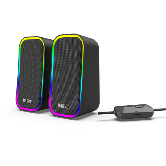 MARVO Havoc 20 vezetékes hangszóró - fekete - RGB viágítás - Image 2