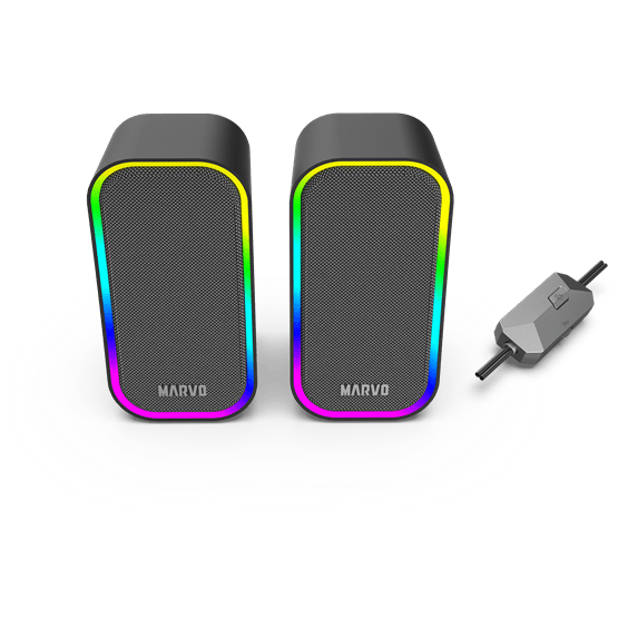 MARVO Havoc 20 vezetékes hangszóró - fekete - RGB viágítás - Image 3