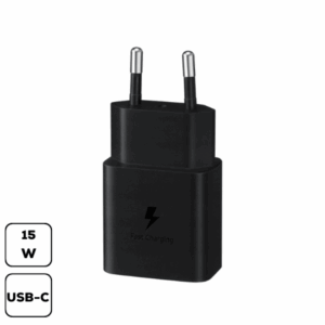 Samsung hálózati adapter, 15W PD Type-C, Fekete