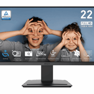 MSI PRO MP223 E2 21.5" FullHD VA 100Hz Monitor, fekete