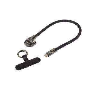 Lanberg USB-C (M/M) 2.0 kábel, 0,3M, nyakpánt/kulcstartó, 240W