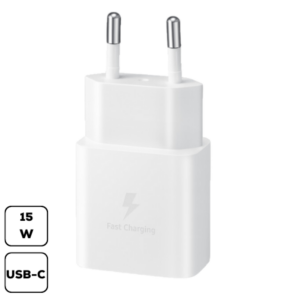 Samsung hálózati adapter, 15W PD Type-C, Fehér