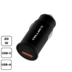 20W Autós töltő adapter gyorstöltő funkcióval