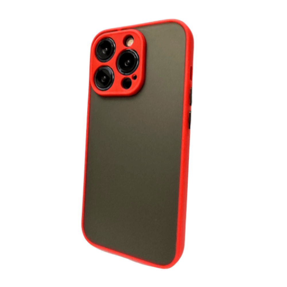 iPhone 15 Pro műanyag tok, piros-fekete - Image 2