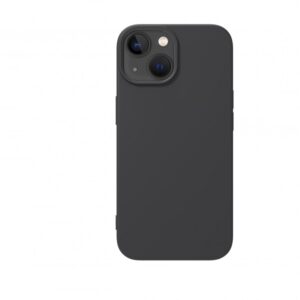 Premium szilikon tok, iPhone 15 Plus, Fekete