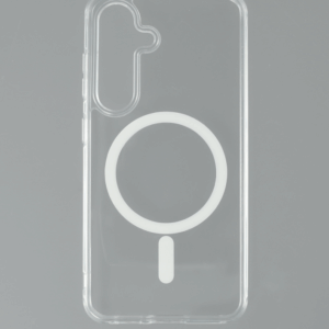 Samsung S25 TPU+PC mágneses szilikon tok, Átlátszó