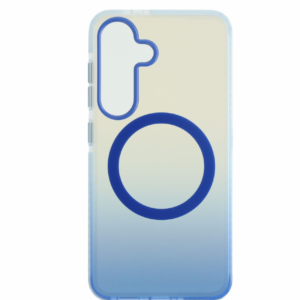 Samsung S25 mágneses tok, Kék-Átlátszó