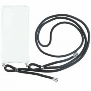 Sam S25  TPU+PC Átlát.tok,Fekete zsinórral