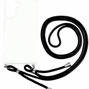 Sam S25 Plus  TPU+PC Átlát.tok,Fekete zsinórral