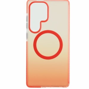 Samsung S25 Ultra mágneses tok, Narancs-Átlátszó