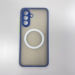 Samsung A56 mágneses műanyag tok, kék-zöld