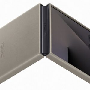 Samsung Flip 7 bőr hátlap, szürke