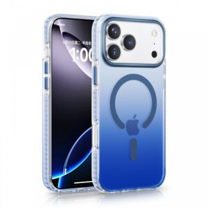 iPhone 17 Pro Max mágneses tok, Kék-átlátszó