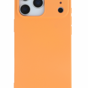 Premium szilikon tok, iPhone 17 Pro Max, Narancs