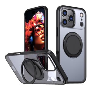 iPhone 17 Pro Max mágneses 360° forgatható tok, Fekete