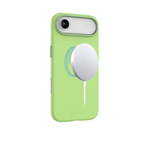 Mágneses puha szilikon tok, iPhone  Air, Neonzöld