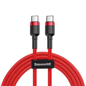 Baseus Cafule USB Type-C, 60W gyorstöltő adatkábel, 1m, piros