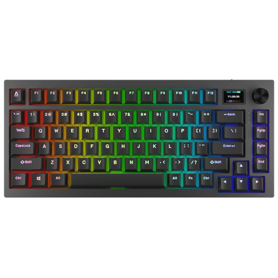 AVAX GM02 PRO 75% Gasket RGB tri-mode mechanikus billentyűzet Gateron sárga switch, magyar kiosztás