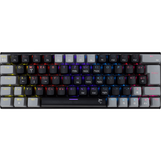 White Shark GK-002123V2-B-G/BL-HU WAKIZASHI-2 vezetékes mechanikus gamer billentyűzet - fekete/szürke - HU /kék/