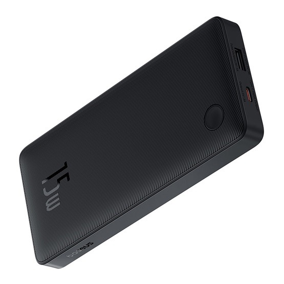 Baseus Airpow Lite powerbank 10000 mAh, 15W, fekete + USB Type-C, 30cm kábel - Image 3