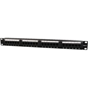 Gembird 24 portos Cat.6 1U 19" RJ45 Patch Panel
