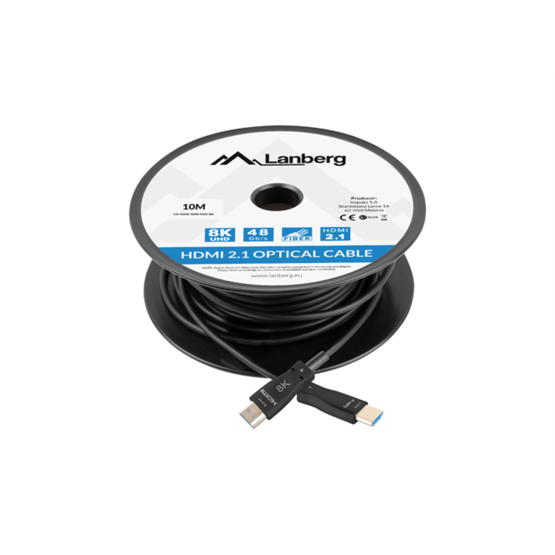 Lanberg HDMI v2.1 8K@60Hz/DSC összekötő AOC kábel - 10 m