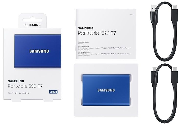 Samsung T7 külső SSD kék 2TB USB 3.2 (MU-PC2T0H/WW) - Image 2