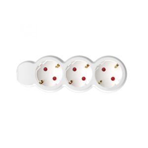 Home NV 3-3/WH/1,5 hálózati elosztó, 3 m, H05VV-F 3G1,5 mm2 kábel,  IP20 kivitel, 3 védőérintkezős aljzat, max. 3500W, fehér